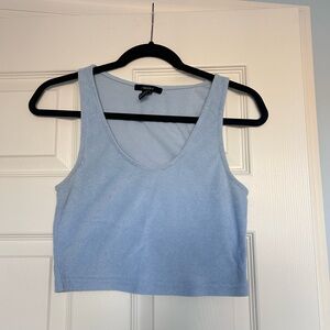 Forever 21 Powder Blue Terry Crop Tank